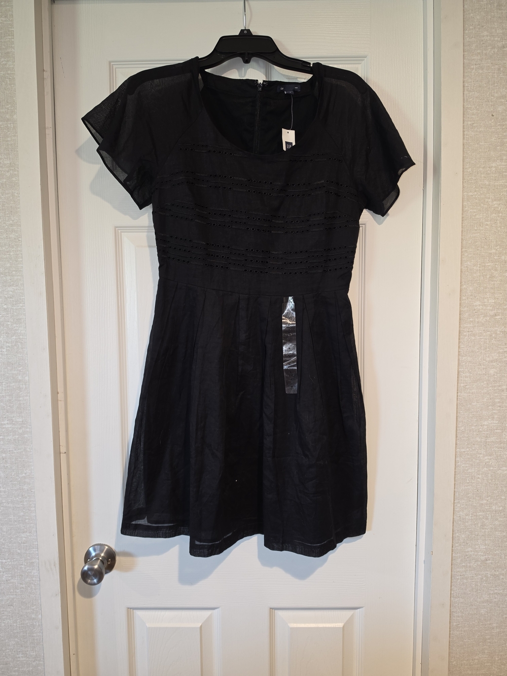 Gap Black Short Sleeve A-Line Dress NWT